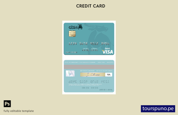 lista para imprimir plantilla de tarjeta de débito visa Palau Bank of Guam
